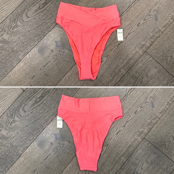 aerie Swim Nwt Aerie Crossover High Cut Cheeky Bikini Bottom In